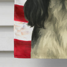 Load image into Gallery viewer, Black and White English Springer Spaniel American Flag House Flag