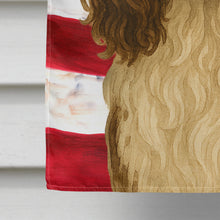 Load image into Gallery viewer, Liver and White English Springer Spaniel American Flag House Flag
