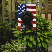 Load image into Gallery viewer, Black Havanese American Flag Garden Flag