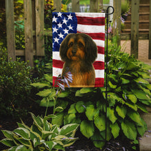 Load image into Gallery viewer, Sable Havanese American Flag Garden Flag