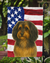 Load image into Gallery viewer, Sable Havanese American Flag Garden Flag