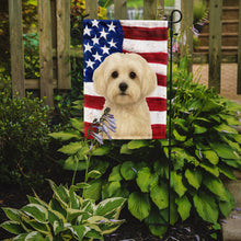 Load image into Gallery viewer, White Havanese American Flag Garden Flag