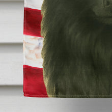 Load image into Gallery viewer, Black Pomeranian American Flag House Flag