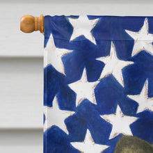 Load image into Gallery viewer, Blue Merle Pomeranian American Flag House Flag