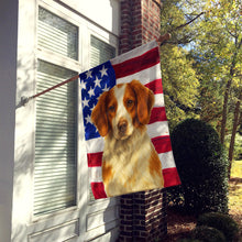 Load image into Gallery viewer, Orange and White Brittany American Flag House Flag