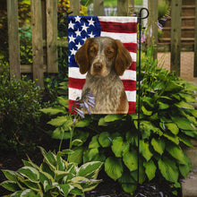 Load image into Gallery viewer, Roan Brittany American Flag Garden Flag