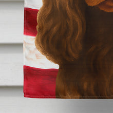 Load image into Gallery viewer, Chocolate Cocker Spaniel American Flag House Flag