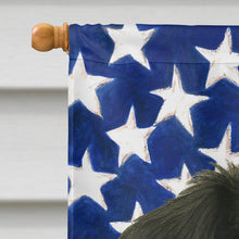 Load image into Gallery viewer, Black Tri American Shepherd American Flag House Flag