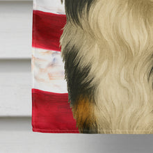 Load image into Gallery viewer, Black Tri American Shepherd American Flag House Flag