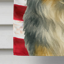 Load image into Gallery viewer, Blue Merle American Shepherd American Flag House Flag
