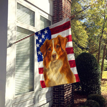 Load image into Gallery viewer, Red Tri American ShepherdAmerican Flag House Flag