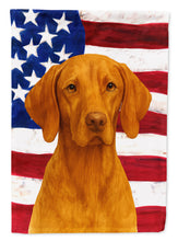 Load image into Gallery viewer, Vizsla American Flag Garden Flag