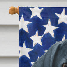 Load image into Gallery viewer, Blue Weimaraner American Flag House Flag