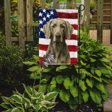 Load image into Gallery viewer, Weimaraner American Flag Garden Flag