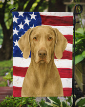 Load image into Gallery viewer, Silver Gray Weimaraner American Flag Garden Flag