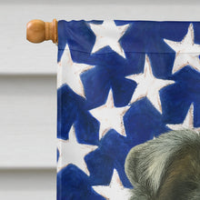 Load image into Gallery viewer, Blue Merle Collie American Flag House Flag