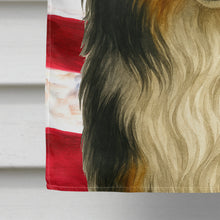Load image into Gallery viewer, Tricolor Collie American Flag House Flag