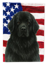 Load image into Gallery viewer, Black Newfoundland American Flag House Flag