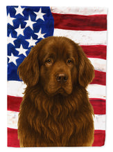 Load image into Gallery viewer, Brown Newfoundland American Flag House Flag