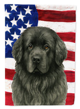 Load image into Gallery viewer, Gray Newfoundland American Flag House Flag
