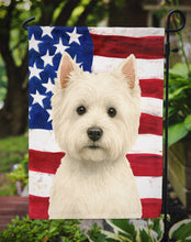 Load image into Gallery viewer, Westie American Flag Garden Flag