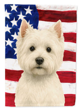 Load image into Gallery viewer, Westie American Flag Garden Flag