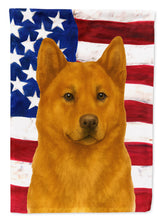 Load image into Gallery viewer, Red Akita American Flag Garden Flag