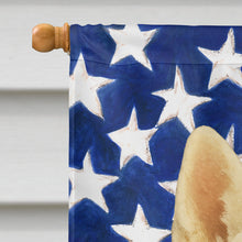 Load image into Gallery viewer, White Akita American Flag House Flag