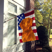 Load image into Gallery viewer, Sedge Chesapeake Bay Retriever American Flag House Flag