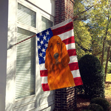 Load image into Gallery viewer, Red Bloodhound American Flag House Flag