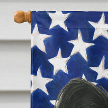 Load image into Gallery viewer, White with Black Papillon American Flag House Flag