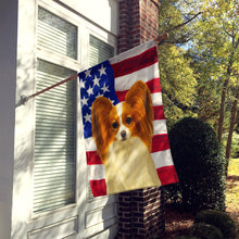 Load image into Gallery viewer, White with Red Papillon American Flag House Flag
