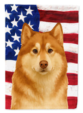 Load image into Gallery viewer, Red and White Alaskan Malamute American Flag Garden Flag