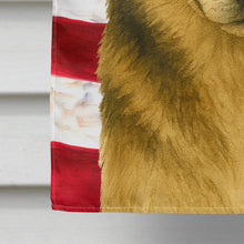 Load image into Gallery viewer, Sable and White Alaskan Malamute American Flag House Flag