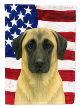 Load image into Gallery viewer, Fawn Anatolian Shepherd Dog American Flag House Flag