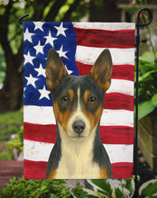 Load image into Gallery viewer, Tri-color Basenji American Flag Garden Flag