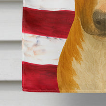Load image into Gallery viewer, Red and White Bull Terrier American Flag House Flag