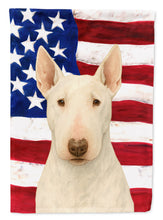 Load image into Gallery viewer, White Bull Terrier American Flag House Flag