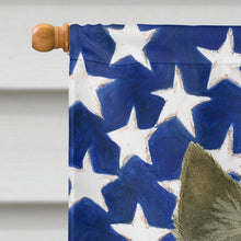 Load image into Gallery viewer, Gray Cairn Terrier American Flag House Flag