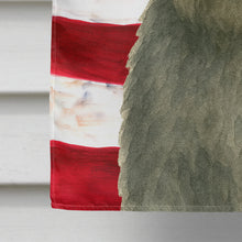 Load image into Gallery viewer, Gray Cairn Terrier American Flag House Flag