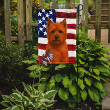 Load image into Gallery viewer, Red Cairn Terrier American Flag Garden Flag