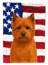 Load image into Gallery viewer, Red Cairn Terrier American Flag Garden Flag