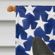 Load image into Gallery viewer, Black and White Cardigan Welsh Corgi American Flag House Flag
