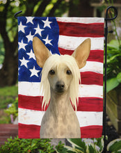 Load image into Gallery viewer, Hairless Chinese Crested American Flag Garden Flag