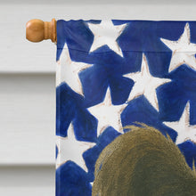 Load image into Gallery viewer, Tri-color Powderpuff Chinese Crested American Flag House Flag