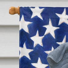 Load image into Gallery viewer, Blue Shar Pei American Flag House Flag