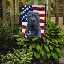 Load image into Gallery viewer, Blue Shar Pei American Flag Garden Flag