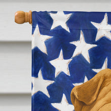 Load image into Gallery viewer, Fawn Shar Pei American Flag House Flag