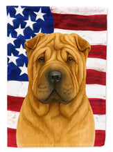 Load image into Gallery viewer, Fawn Shar Pei American Flag House Flag