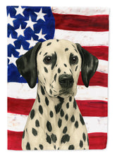 Load image into Gallery viewer, Dalmatian American Flag Garden Flag